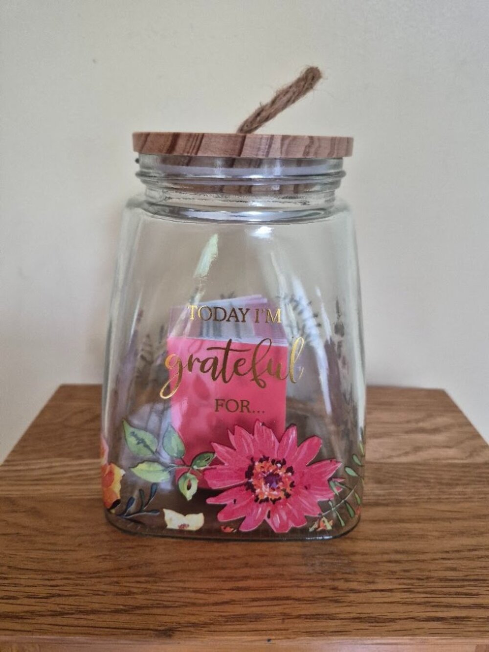 NEW Count Your Blessings Gratitude Jar Set w/ Bible verse note Cards